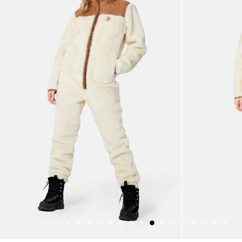 Onepiece Women's Cream and Tan Jumpsuit